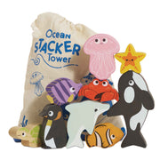 Le Toy Van Ocean Life Stacking Animals & Bag
