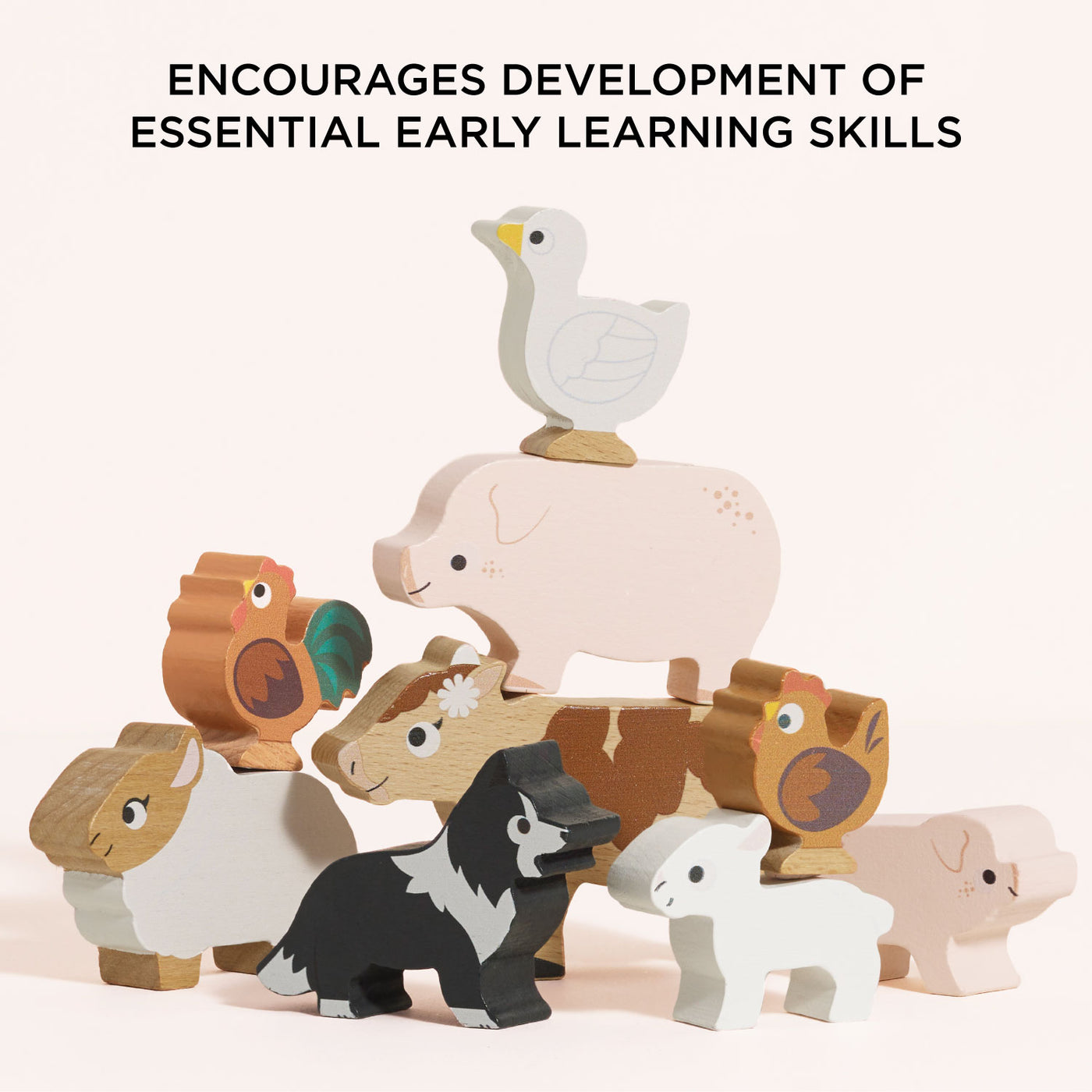 Le Toy Van Farmyard Stacking Animals & Bag