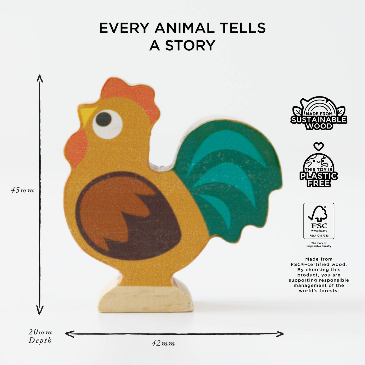 Le Toy Van Farmyard Stacking Animals & Bag