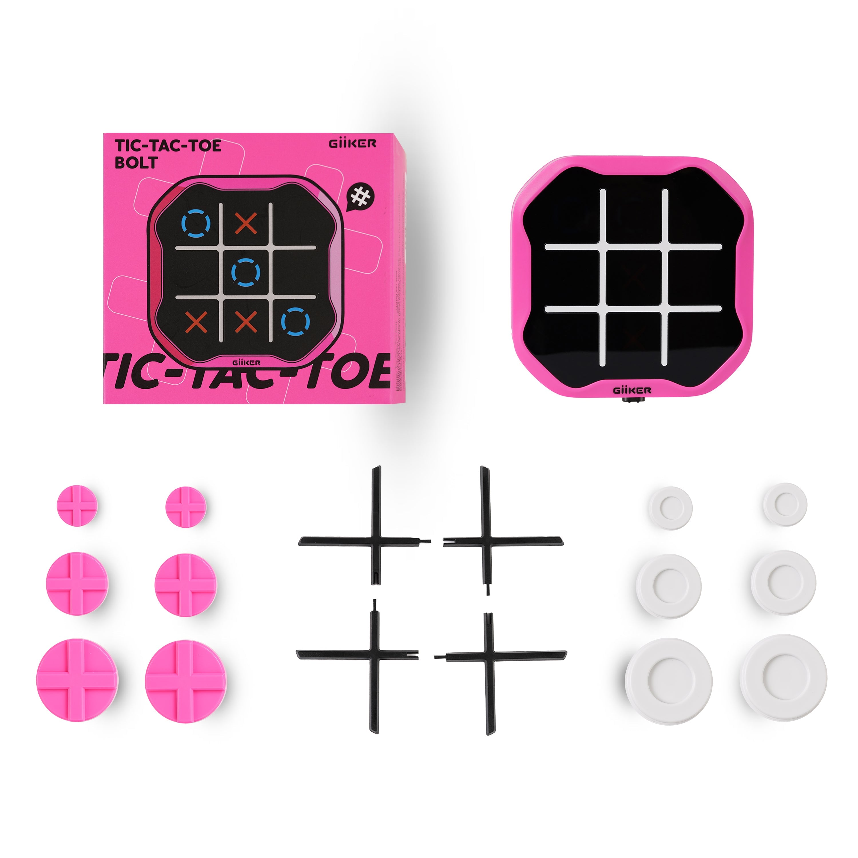 GiiKER Tic Tac Toe Bolt – 3-in-1 Handheld Game for Kids 3+ | Boost Focus, Memory & Quick Thinking On-the-Go