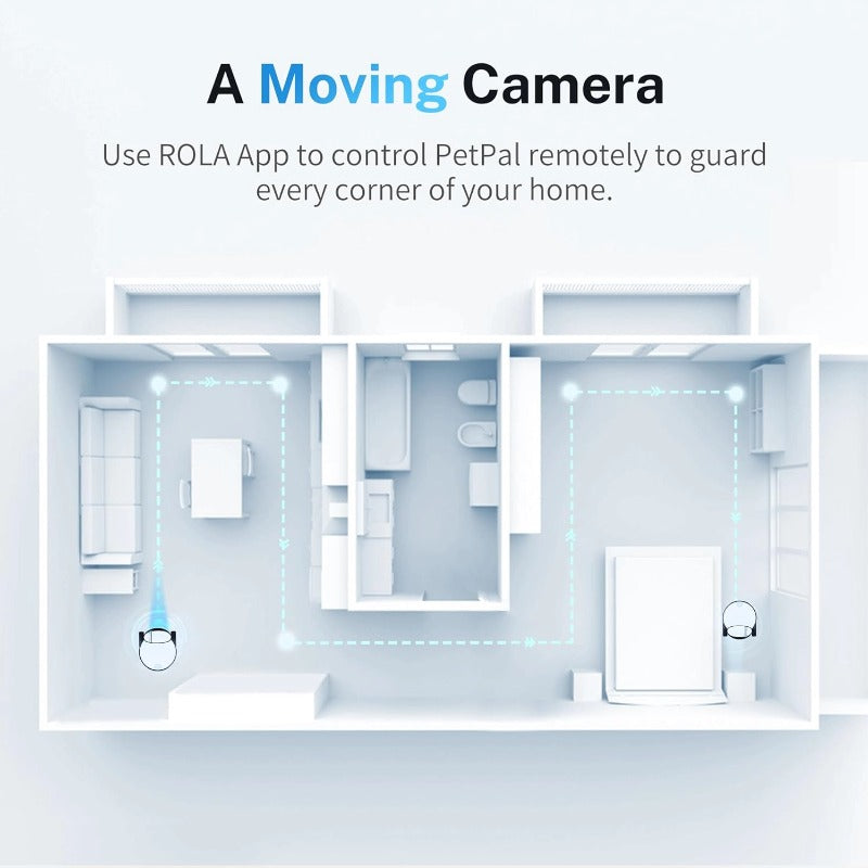 ROLA PetPal Robot Pet Companion - Interactive Pet Companion with Camera & Treat Dispenser Bundle