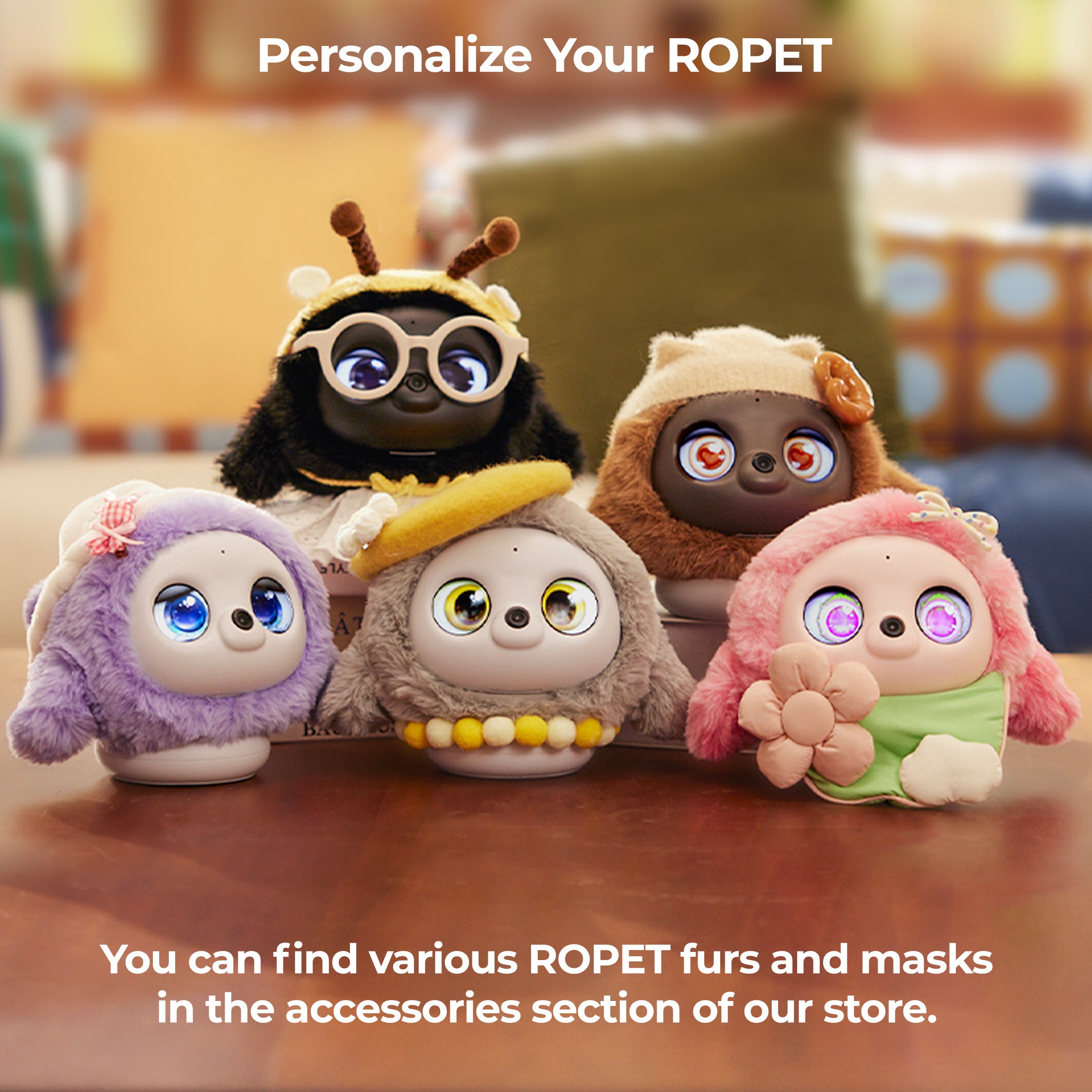 ropet™ KAMOMO - Interactive AI Plush Robot Pet & Emotional Comfort Companion