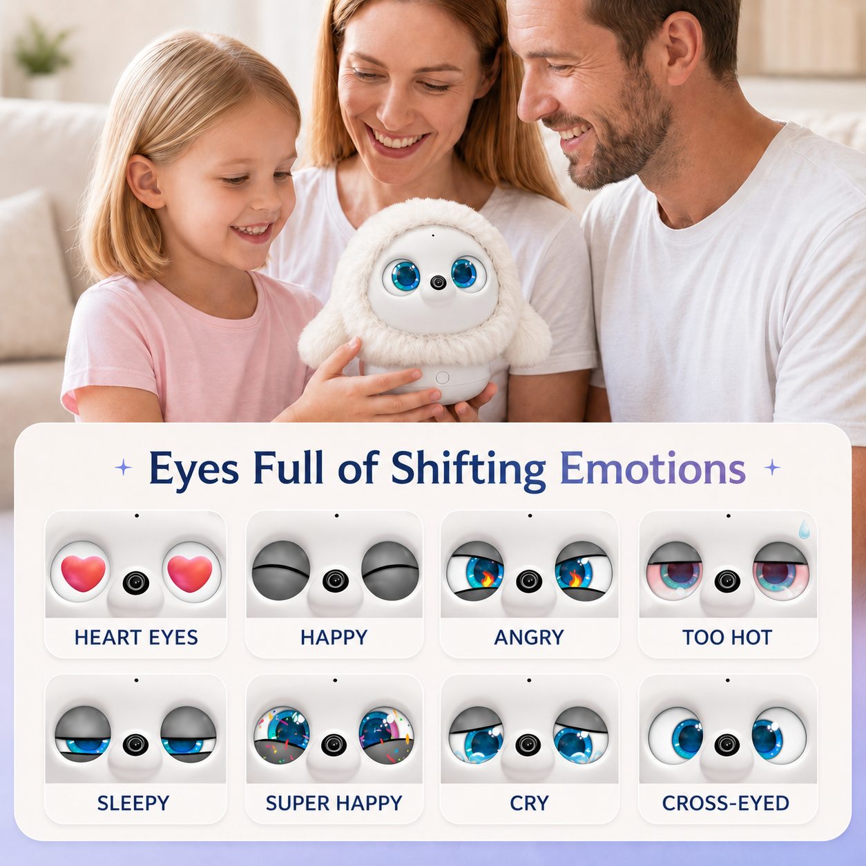ropet™ KAMOMO - Interactive AI Plush Robot Pet & Emotional Comfort Companion