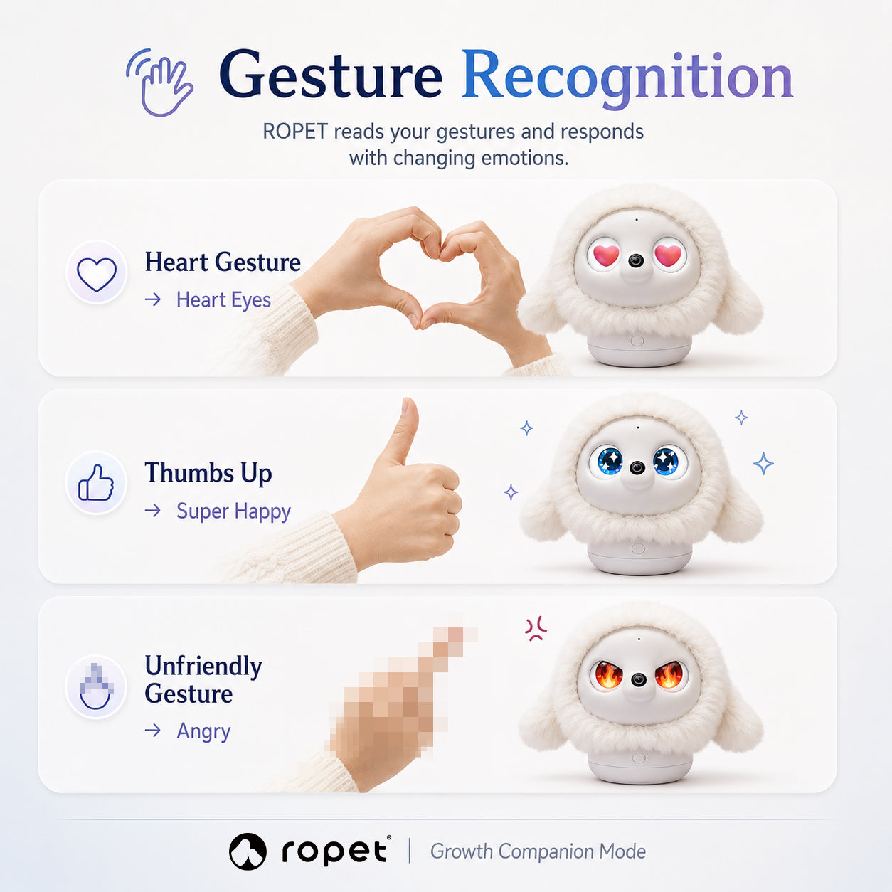 ropet™ KAMOMO - Interactive AI Plush Robot Pet & Emotional Comfort Companion