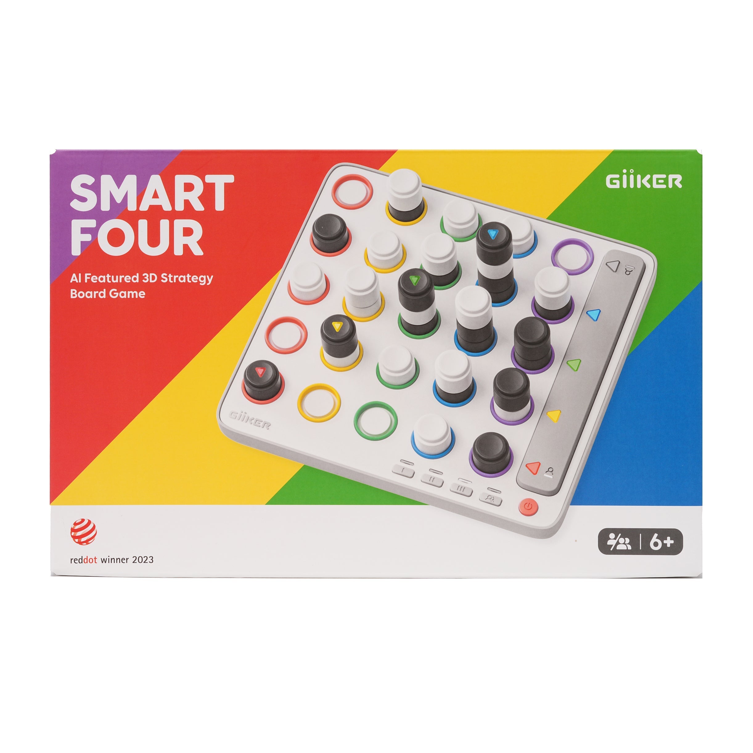 GiiKER Smart Connect 4 – Strategy Game for Kids 3+ | Build Logic, Planning & Focus with Screen-Free 3D Gameplay