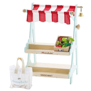 Le Toy Van Wooden Market Stall & Fruit Play Food Crate