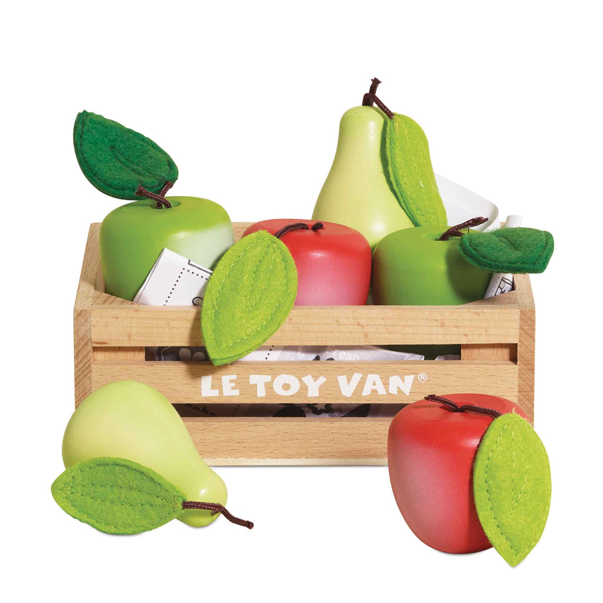 Le Toy Van Orchard Fruits Wooden Market Crate