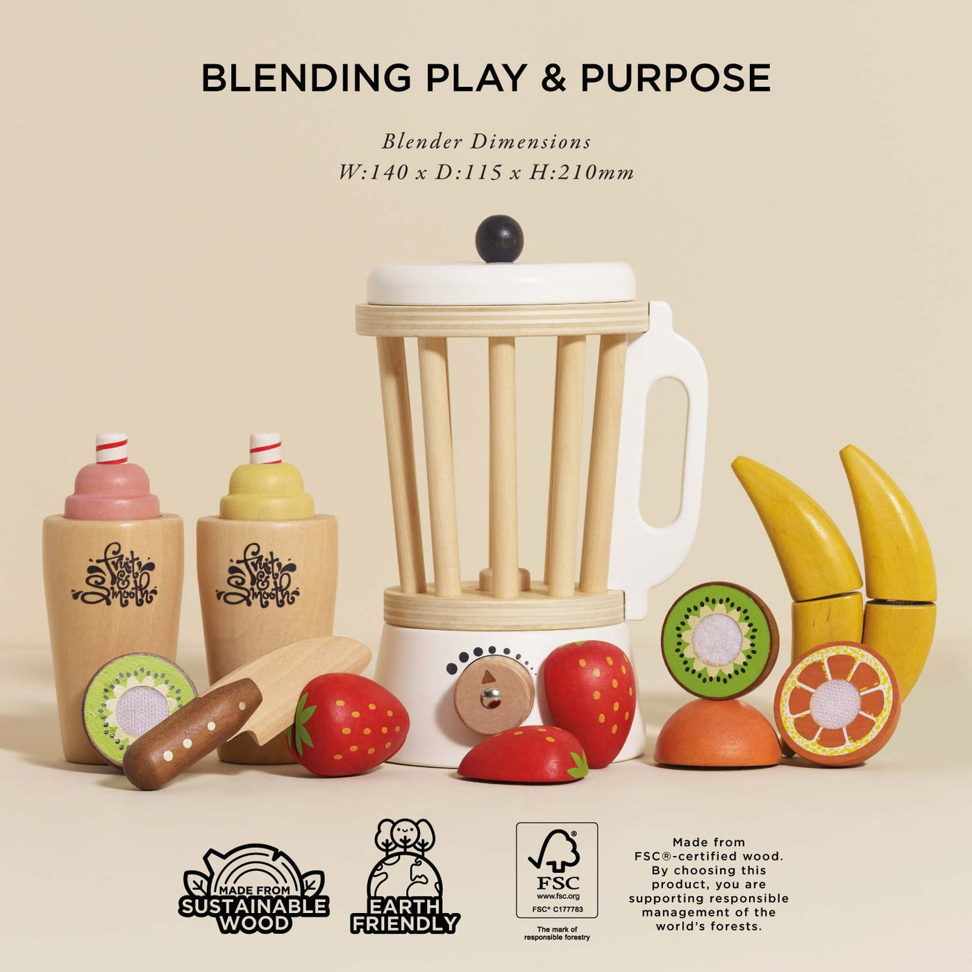 Le Toy Van Fruit & Smoothie Blender Set
