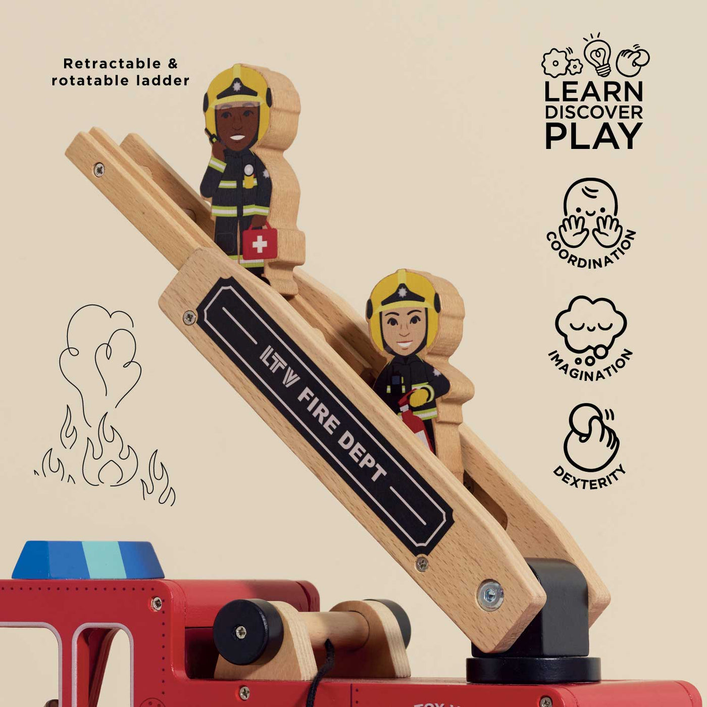 Le Toy Van Toy Fire Engine & Characters