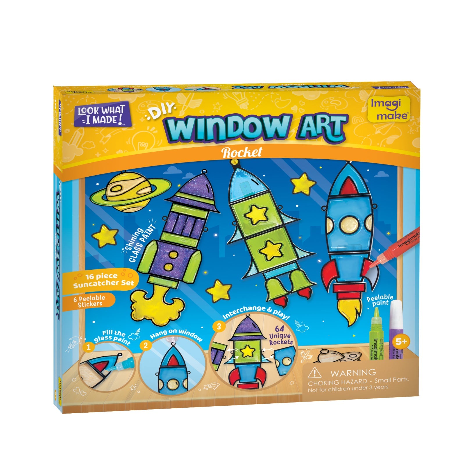 Imagimake Window Art for Kids - Rocket