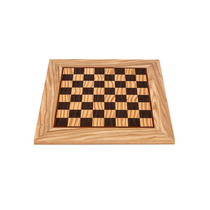Modern Style Olive Burl Chess set (Natural Brown & Ivory)
