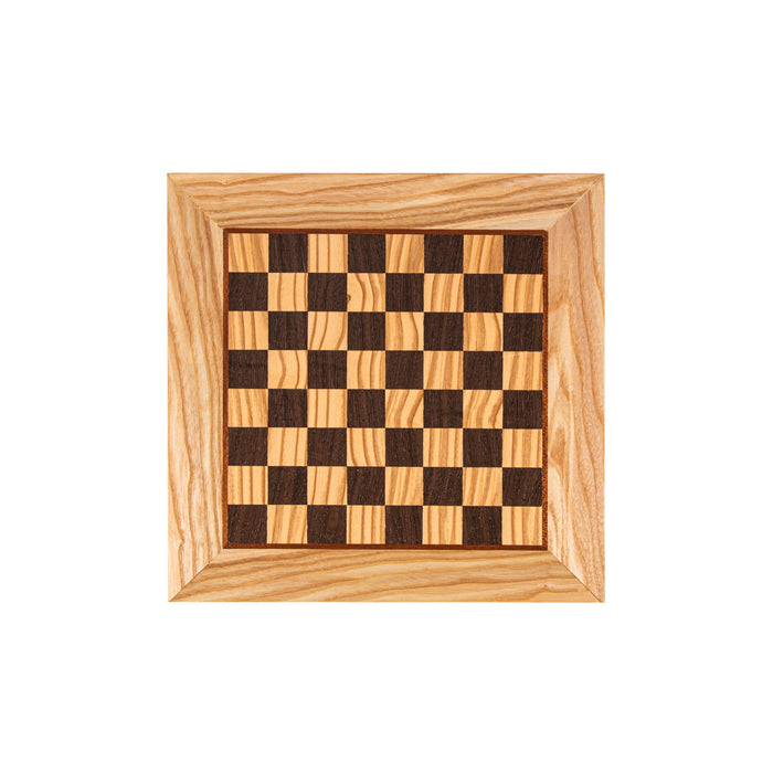 Modern Style Olive Burl Chess set (Natural Brown & Ivory)