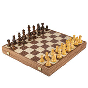 Staunton Wooden Chessmen & Walnut Chessboard (43 x 43cm)