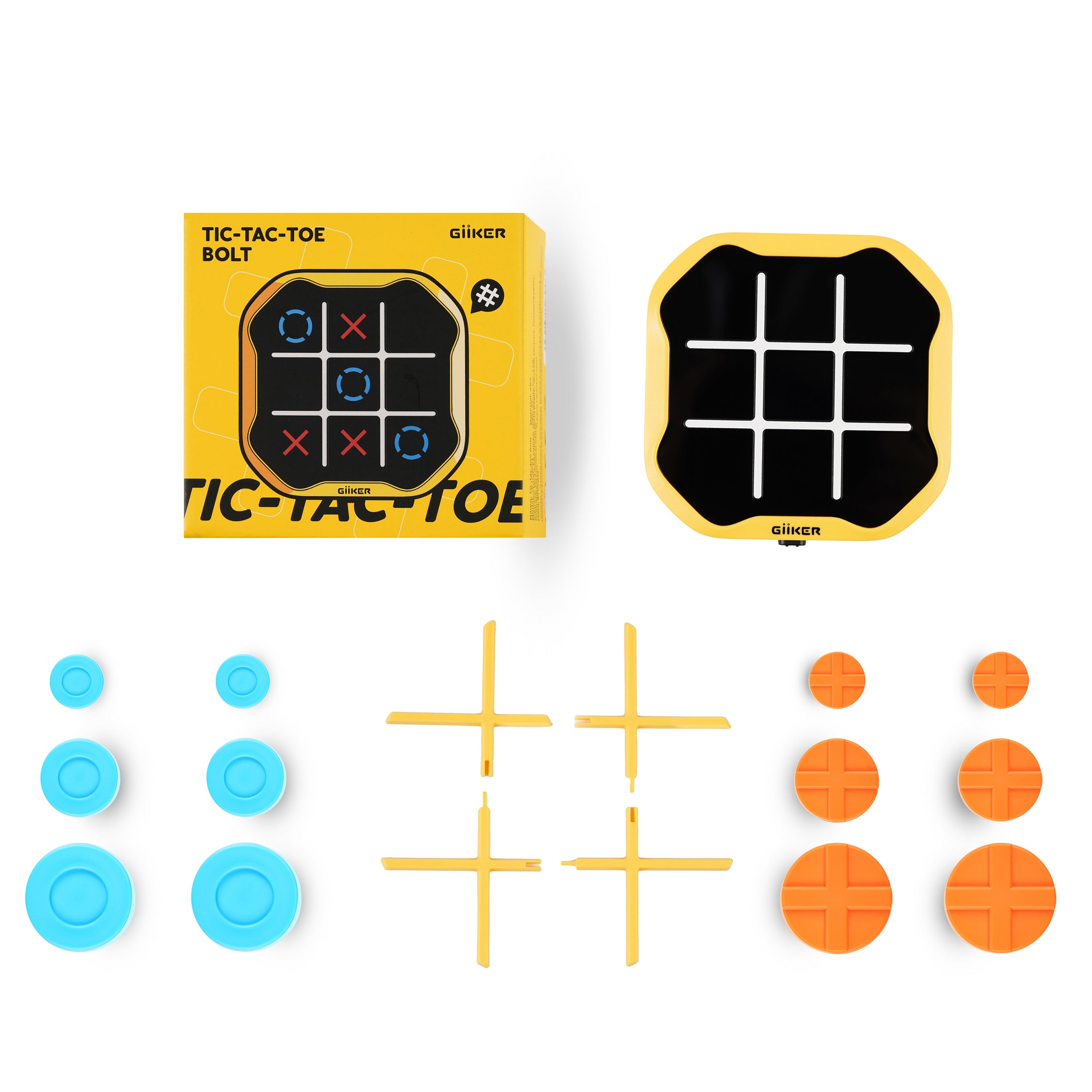 GiiKER Tic Tac Toe Bolt – 3-in-1 Handheld Game for Kids 3+ | Boost Focus, Memory & Quick Thinking On-the-Go