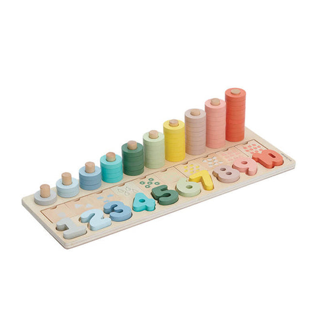 Bubble Wooden Numbers & Blocks Counting Set