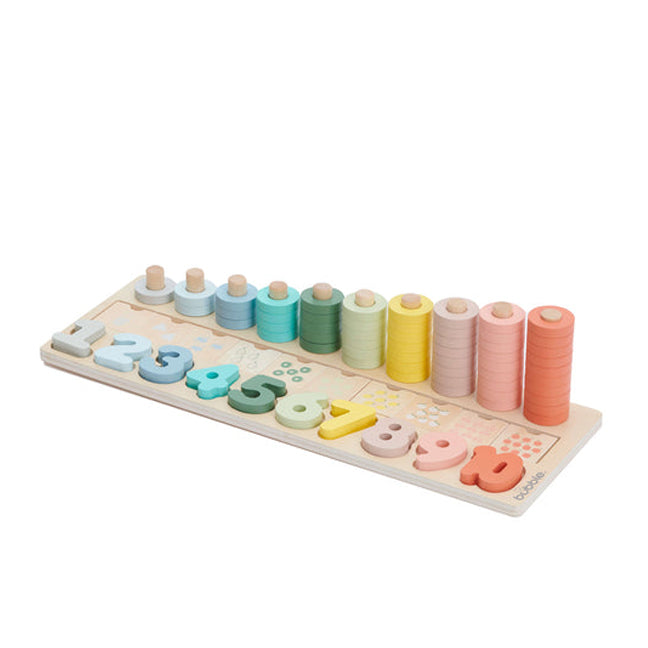 Bubble Wooden Numbers & Blocks Counting Set
