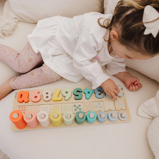 Bubble Wooden Numbers & Blocks Counting Set