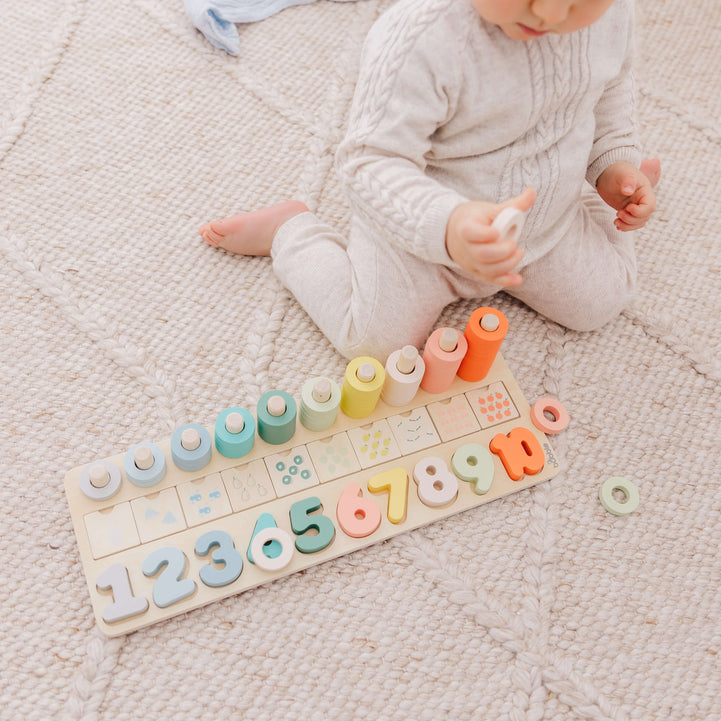 Bubble Wooden Numbers & Blocks Counting Set