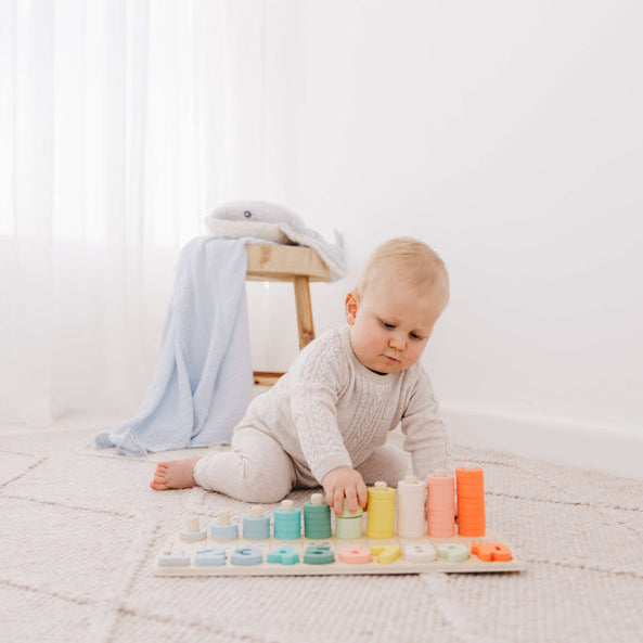 Bubble Wooden Numbers & Blocks Counting Set