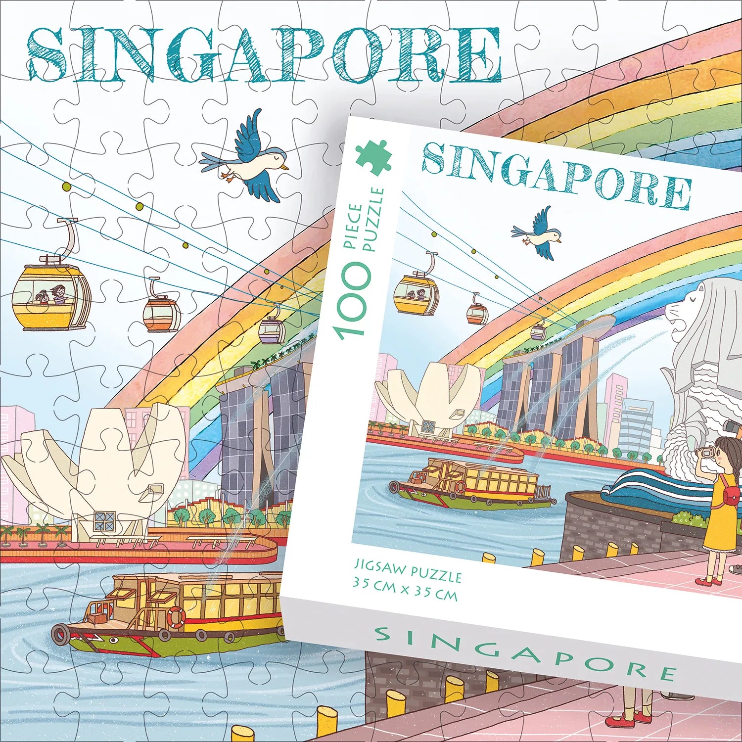 ABC Explore Singapore a 100 Pieces Jigsaw Puzzle