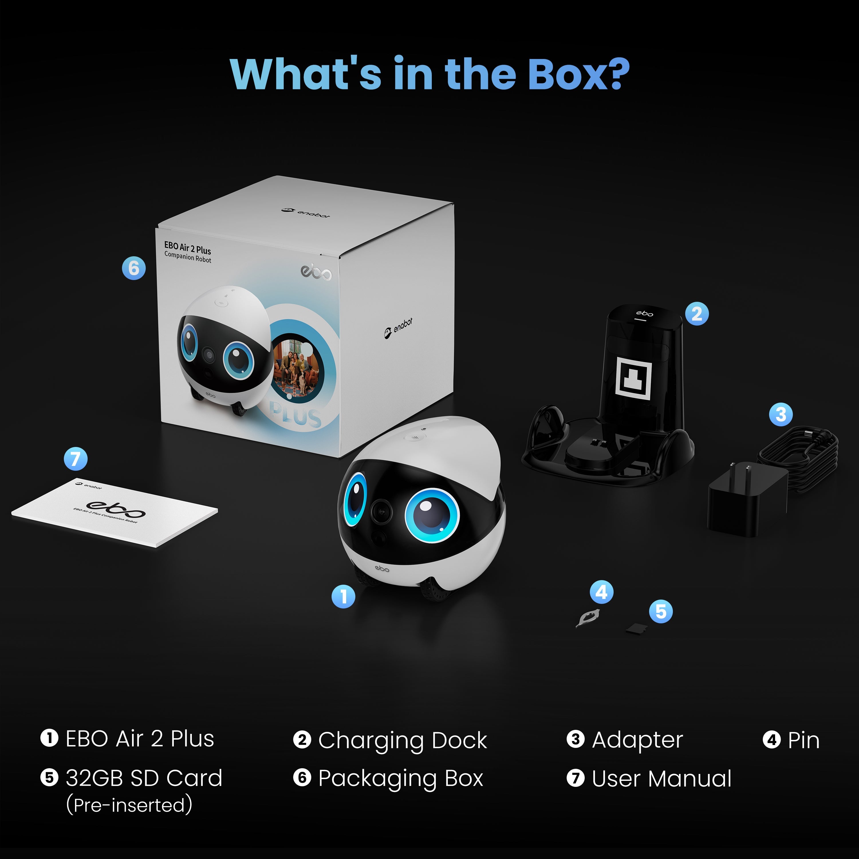 Enabot - EBO Air 2 Plus Companion Robot