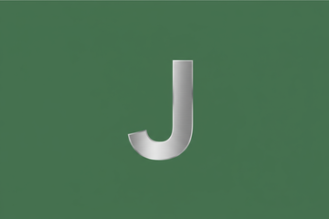 Letter J with green background