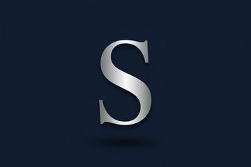 Letter S with Navy Blue background