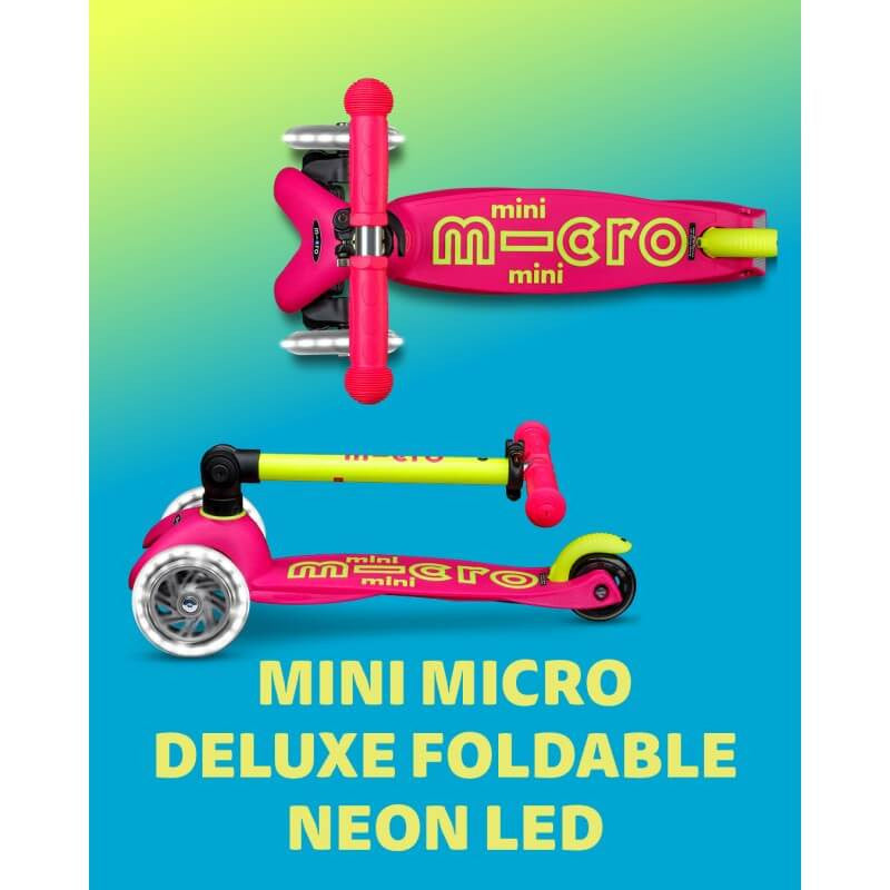 Micro Scooter Mini Deluxe Foldable Neon LED – image 3