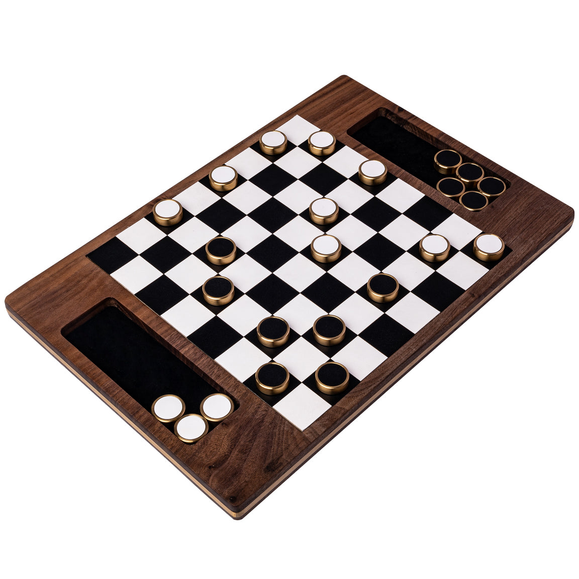 Deluxe Magnetic Wooden Checker