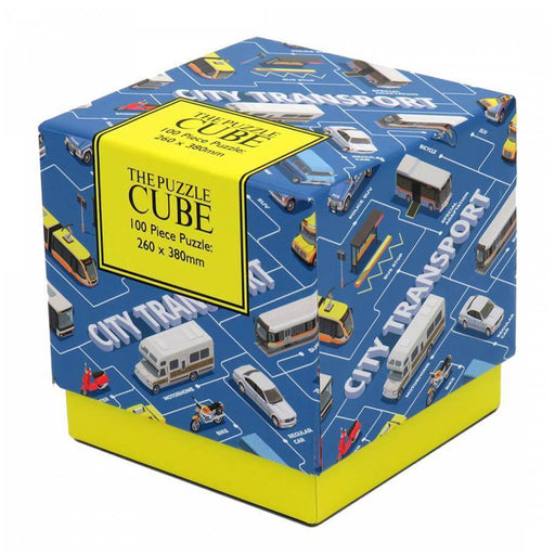 100 Piece Jigsaw Puzzle Cube - City Transport