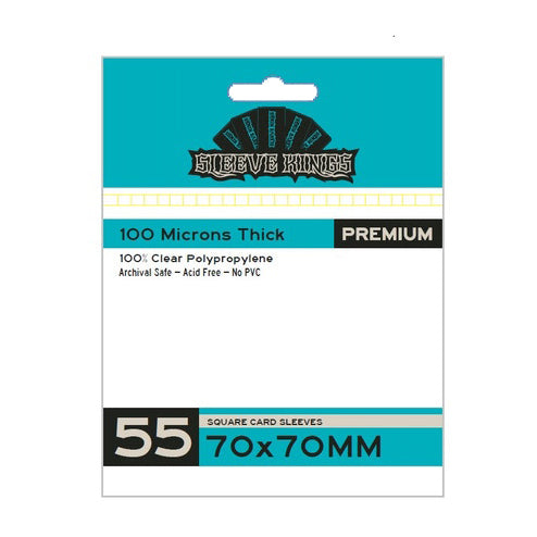 Sleeve Kings Premium Square Card Sleeves (70x70mm) - 55 Pack / 100 Microns