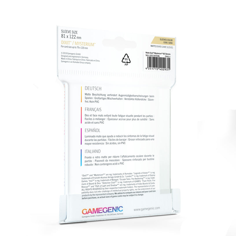 Gamegenic Board Game Sleeves – Dixit/Mysterium [ 81 x 122 mm ]