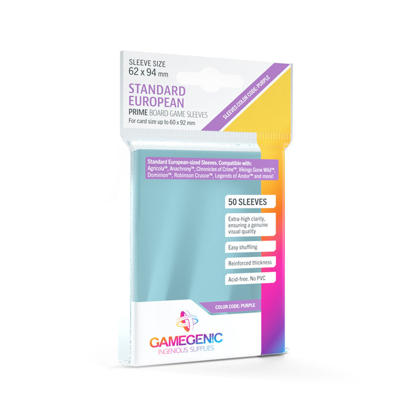 Gamegenic Board Game Sleeves – Standard European [ 62 x 94 mm ]