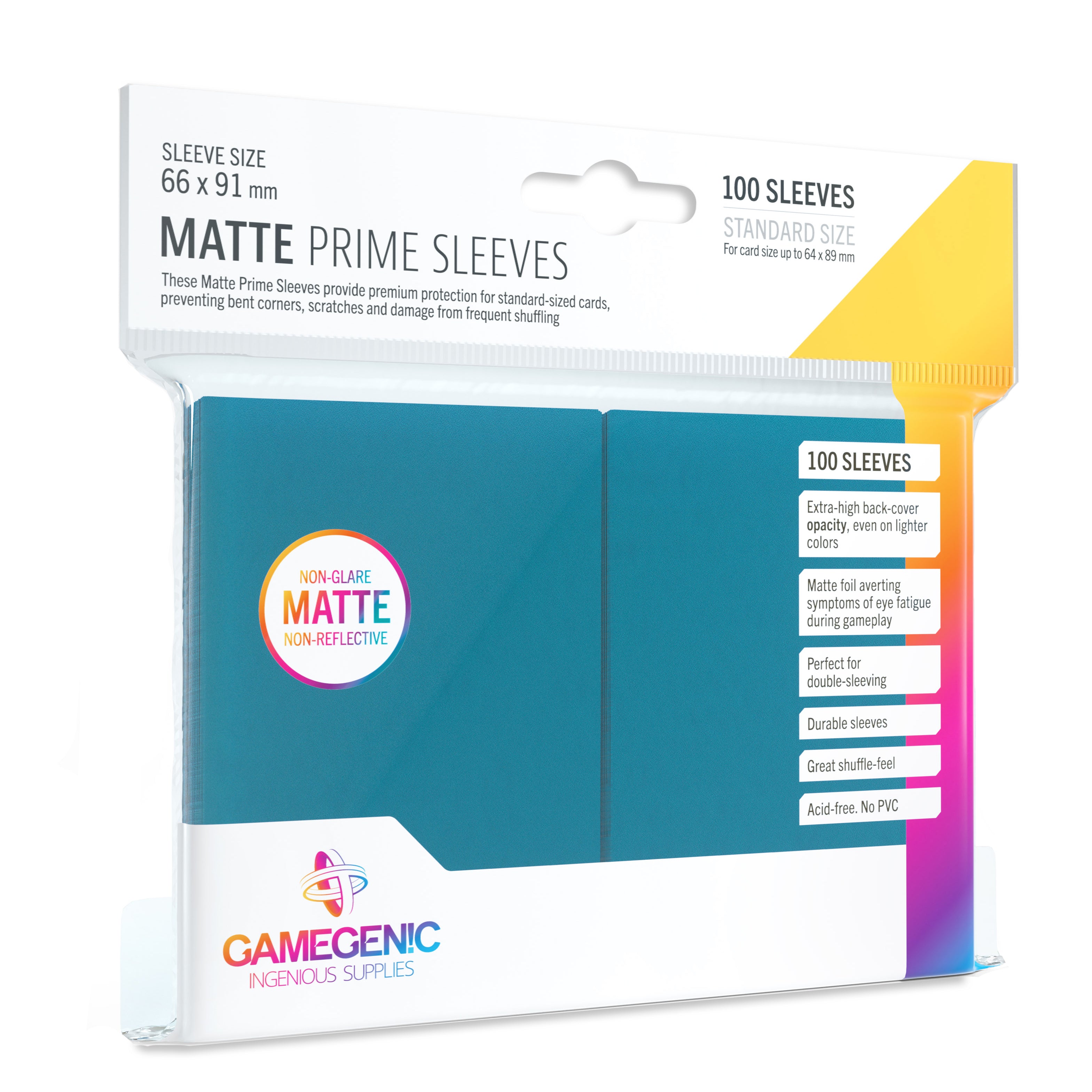 Gamegenic Board Game Sleeves – MATTE PRIME Standard Card [ 66 x 91 mm ]