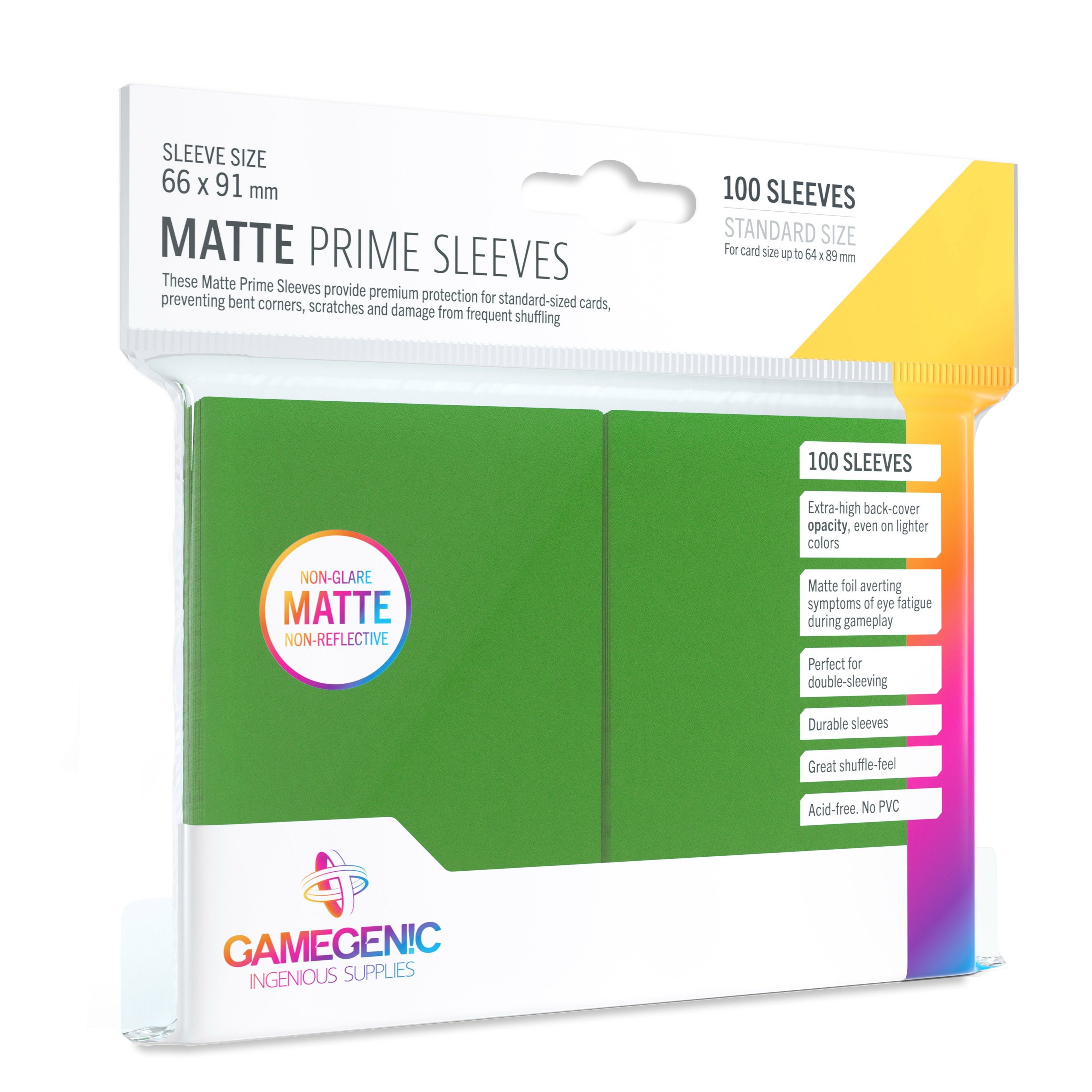 Gamegenic Board Game Sleeves – MATTE PRIME Standard Card [ 66 x 91 mm ]