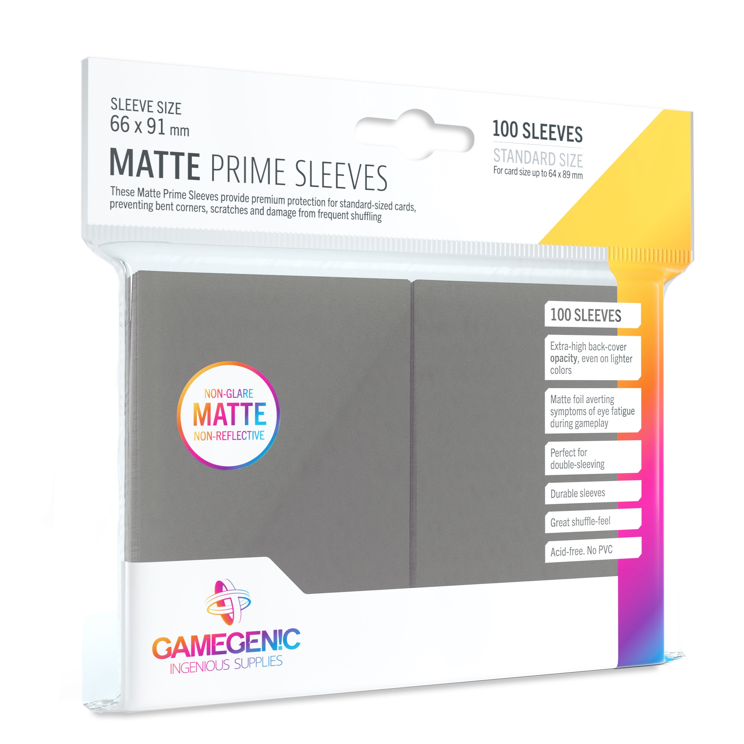 Gamegenic Board Game Sleeves – MATTE PRIME Standard Card [ 66 x 91 mm ]