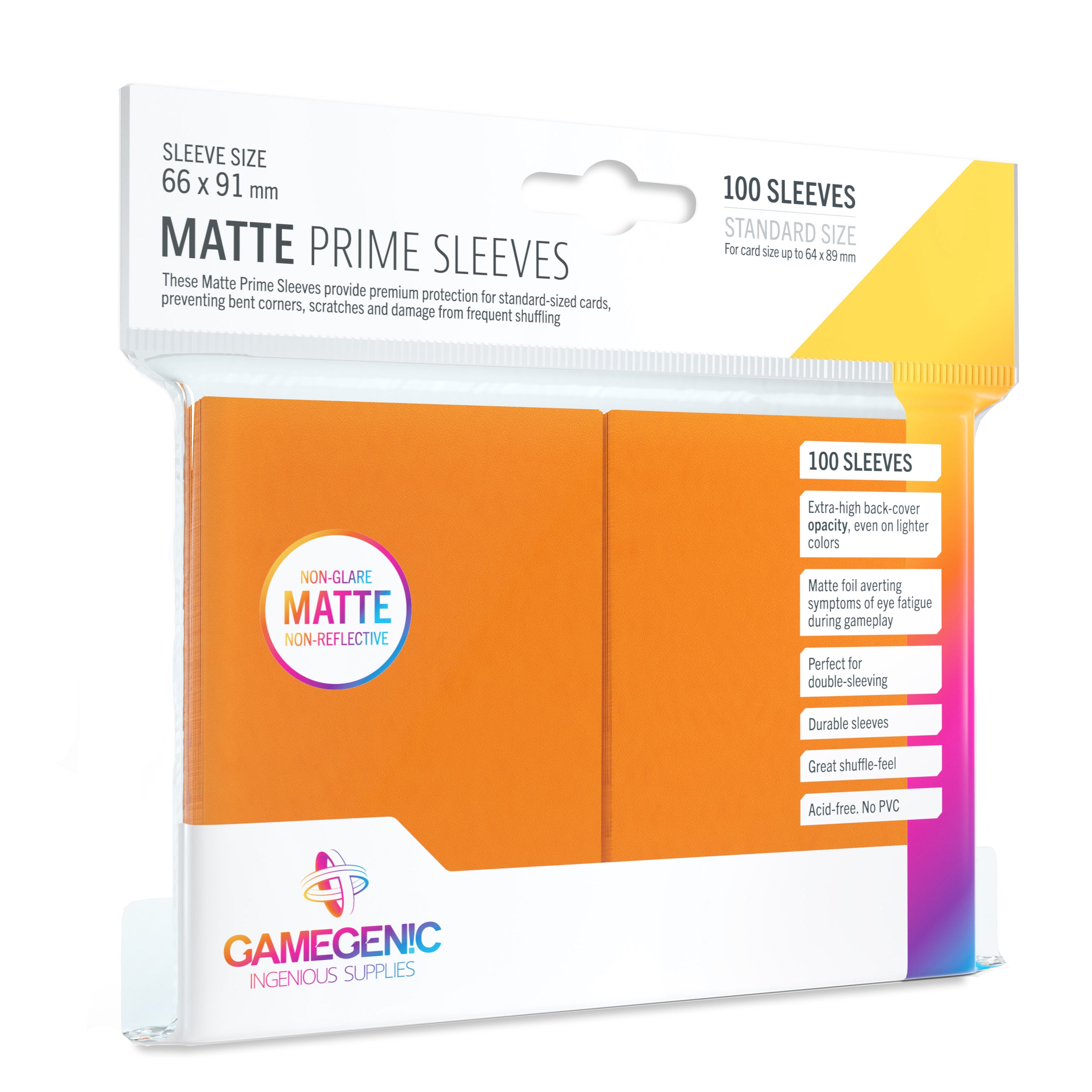 Gamegenic Board Game Sleeves – MATTE PRIME Standard Card [ 66 x 91 mm ]