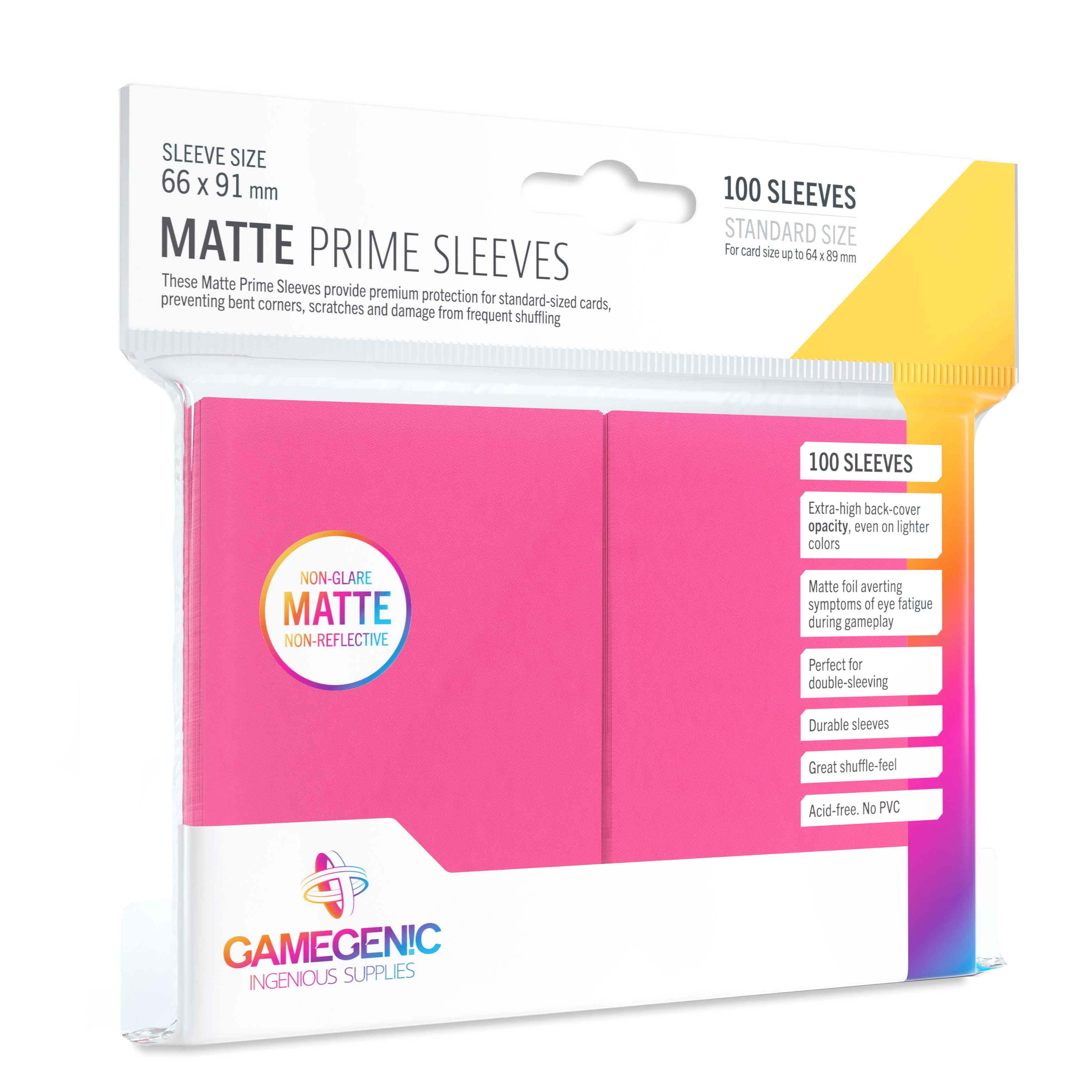 Gamegenic Board Game Sleeves – MATTE PRIME Standard Card [ 66 x 91 mm ]