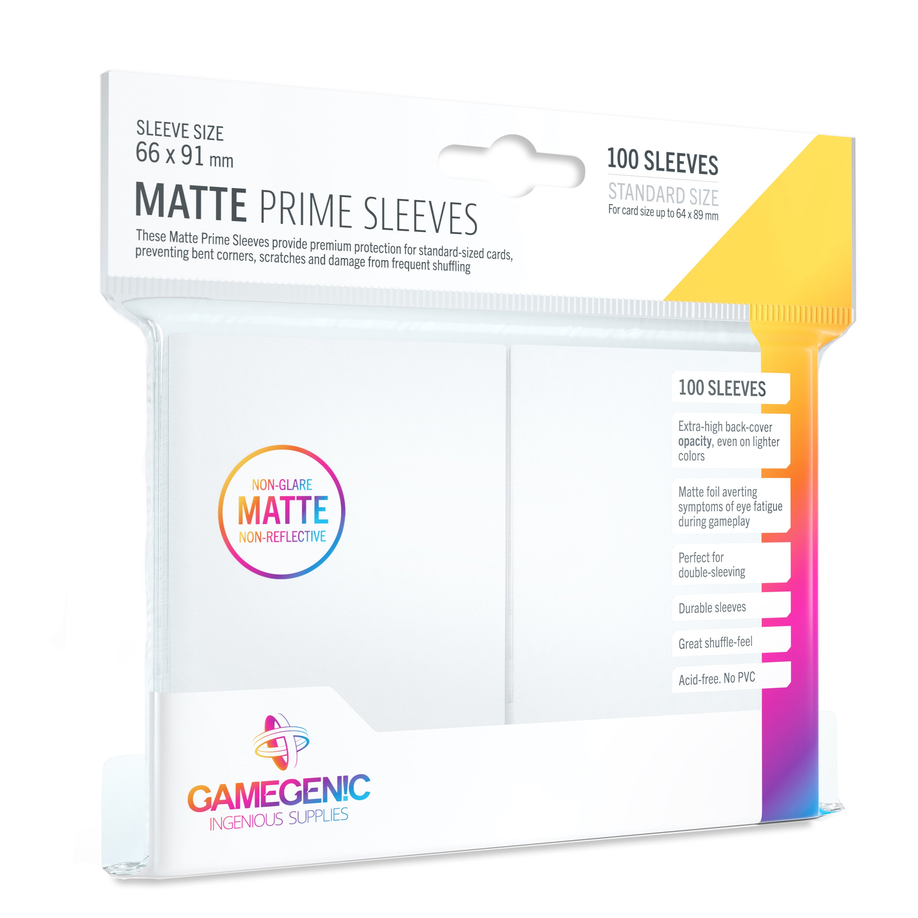 Gamegenic Board Game Sleeves – MATTE PRIME Standard Card [ 66 x 91 mm ]