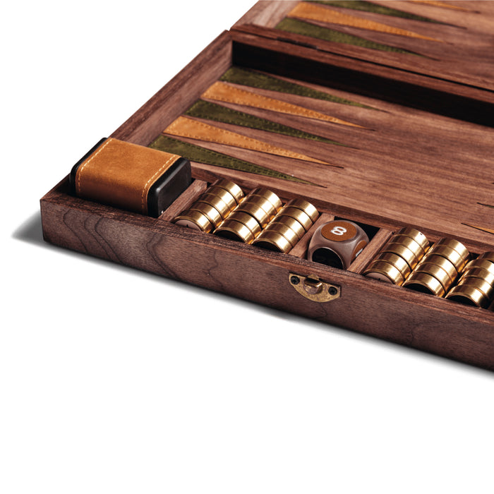 Leather & Wood Backgammon