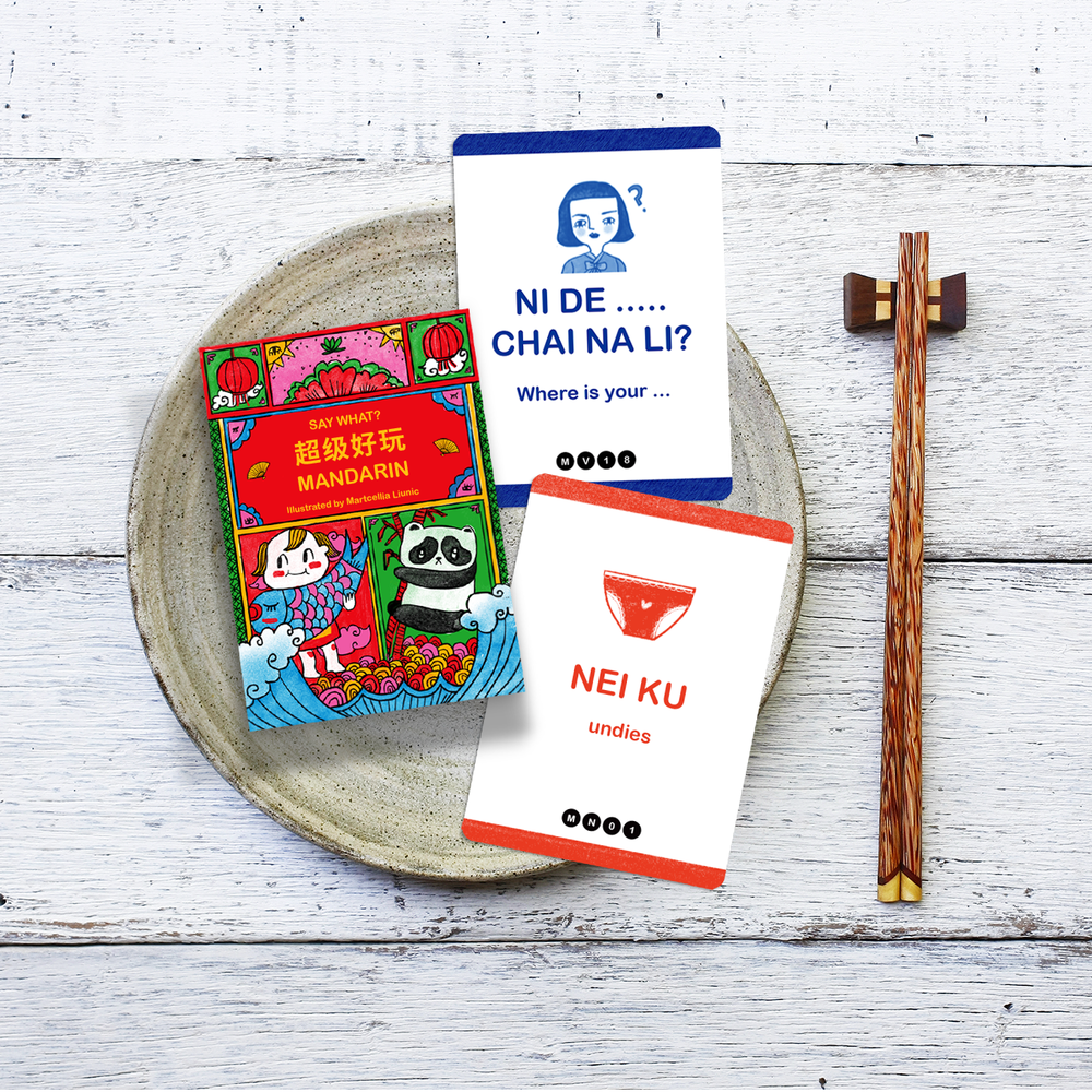 SAY WHAT? Learn Mandarin Playing Cards