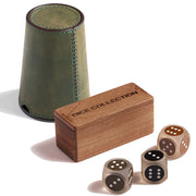 Leather Dice Shaker Cup Set