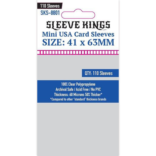 Sleeve Kings Mini USA Card Sleeves (41x63mm) - 110 Pack