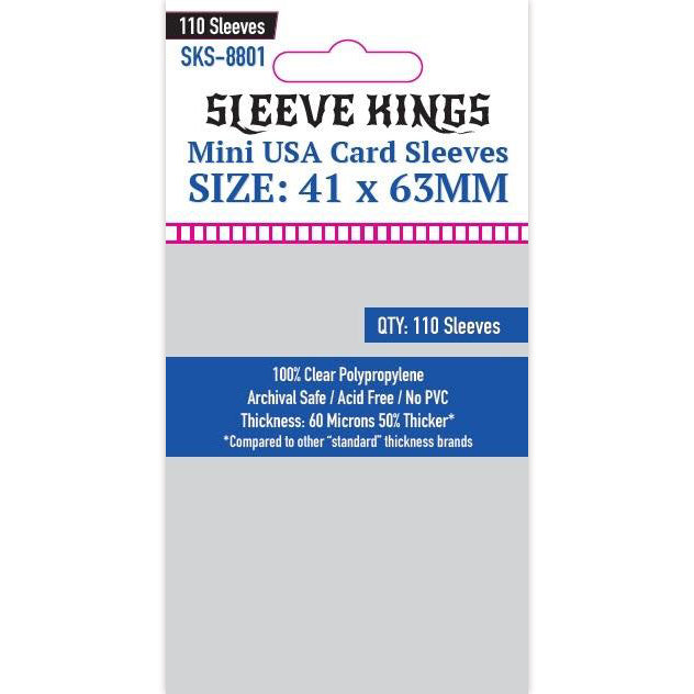 Sleeve Kings Mini USA Card Sleeves (41x63mm) - 110 Pack