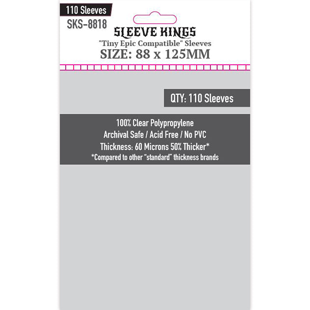 Sleeve Kings "Tiny Epic Compatible" Sleeves (88x125mm) - 110 Pack