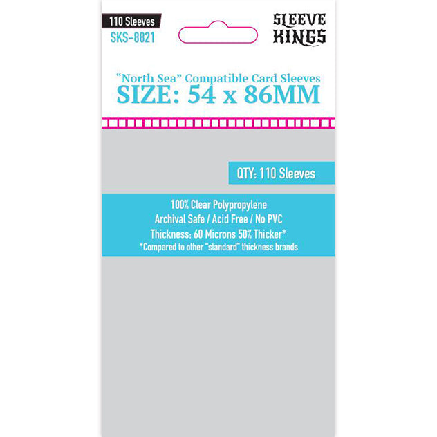 Sleeve Kings "North Sea Compatible" Sleeves (54x86mm) - 110 Pack