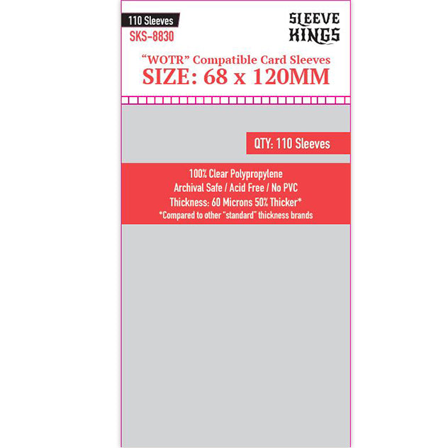 Sleeve Kings "WOTR Perfect Compatible" Sleeves (68x120mm) - 110 Pack