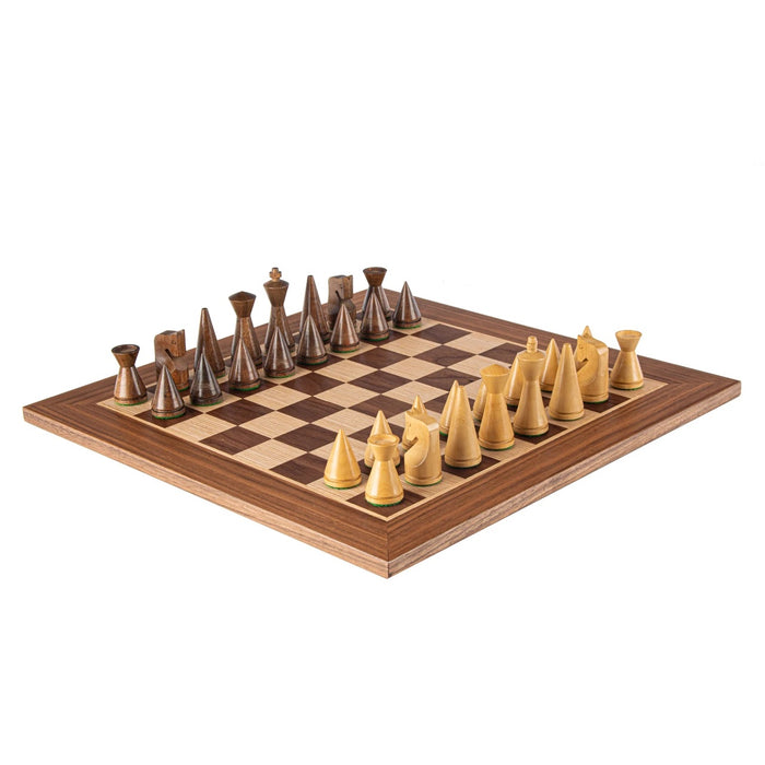 Modern Style Walnut Chess set