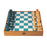 Bauhaus Style Turquoise Wooden Chess Set