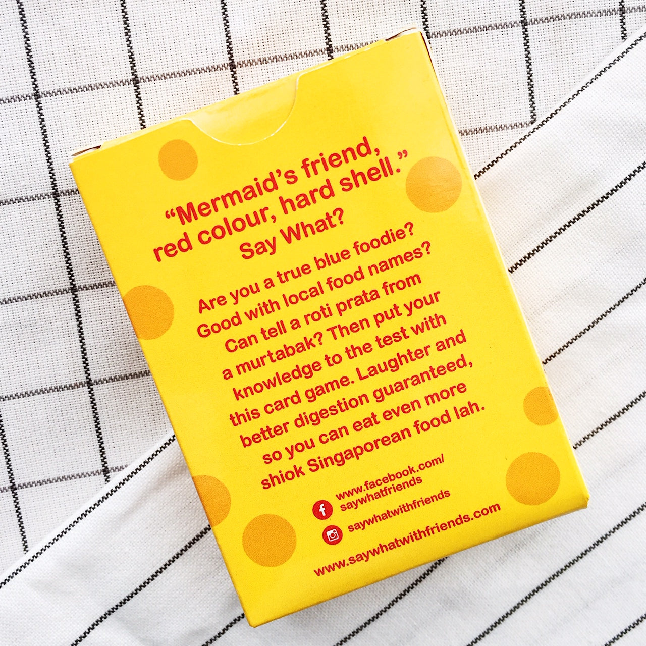 SAY WHAT? Singapore's Shiok Food Card Game
